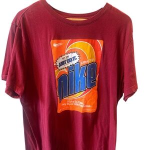 Nike Shirt Mens XL Red Ultra Drip 'Just Do It" 100% Cotton Crew Neck Pullover